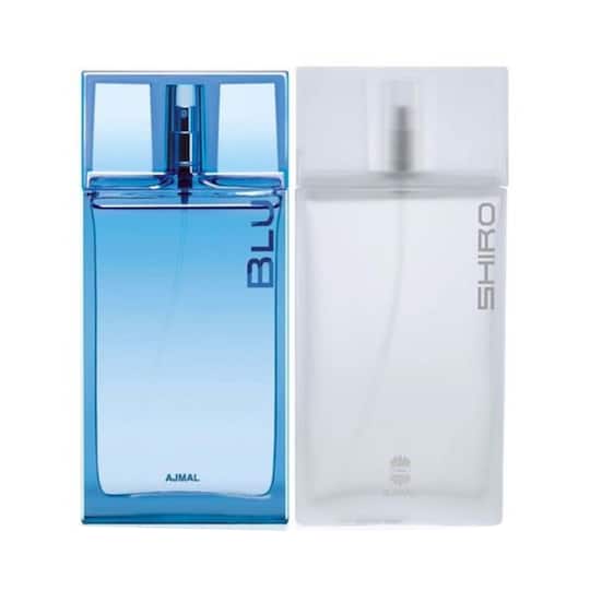AJMAL Blu Eau De Parfum Aquatic Woody Perfume And Shiro Eau De Parfum Citrus Spicy Perfume - (2Pcs)