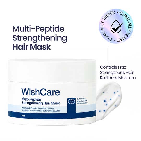 WishCare Multi-Peptide Strengthening Hair Mask - Controls Frizz Strengthens Hair (110 g)