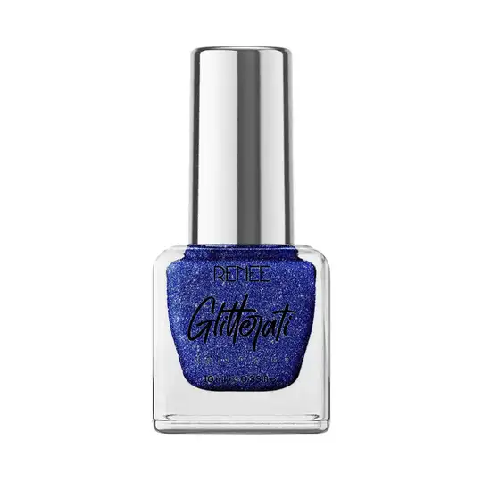 Renee Glitterati Nail Paint - Blue Nova (10 ml)