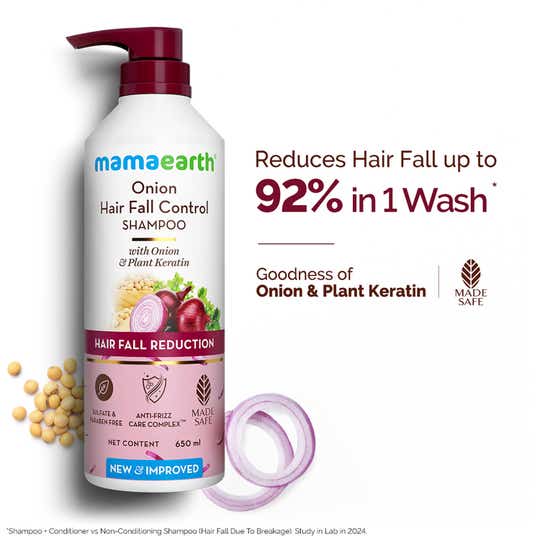 Mamaearth Onion Shampoo With Onion & Plant Keratin (650ml)