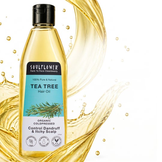 Soulflower Tea Tree Scalp and Dandruff Care Vitamin E Oil (120ml)