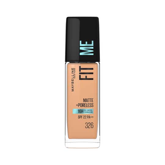 Maybelline New York Fit Me Matte + Poreless Liquid Foundation SPF 22 - 326 Warm Tan (30ml)