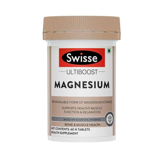 Swisse Magnesium for Muscle Recovery Sound Sleep & Stress Relief60 Tablets (1 Tablet Per Serving)