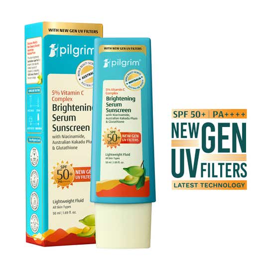 Pilgrim 5% Vitamin C Complex Brightening Serum Sunscreen SPF 50+ PA++++ (50 ml)