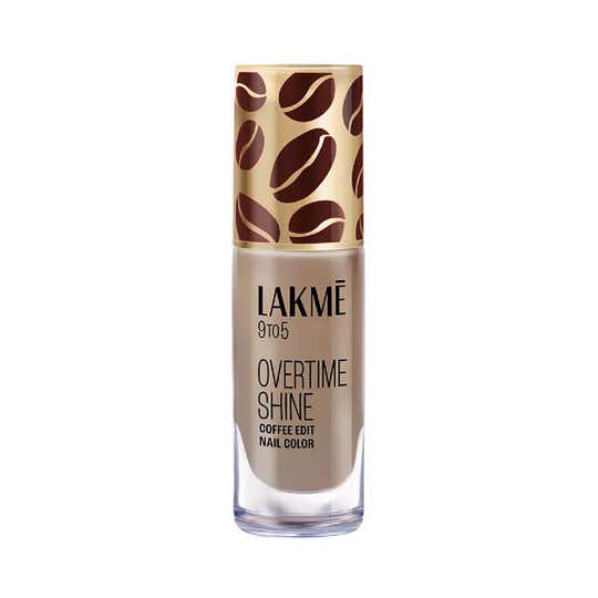 Lakme 9 to 5 Overtime Shine Nail Polish Coffee Edit - 04 Mocha Mist (6 ml)