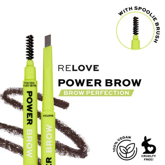 Makeup Revolution Relove Power Brow Pencil - Dark Brown (0.1 g)