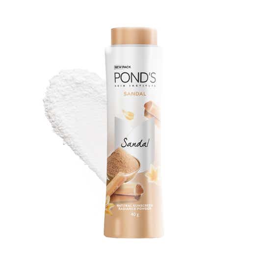 Pond's Sandal Radiance Talcum Powder Natural Sunscreen - (50g)