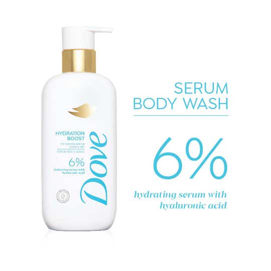 Dove 6% Hydrating Serum with Hyaluronic Acid Hydration Boost Bodywash (300 ml)