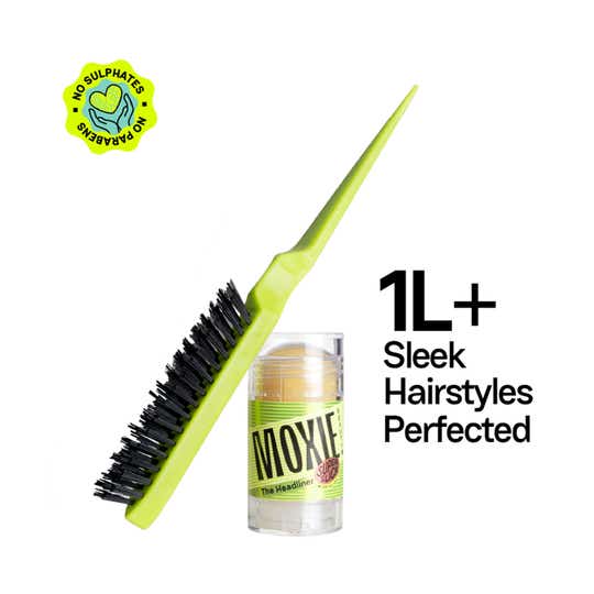 Moxie Beauty The Headliner Wax Stick & Hair Finishing Brush Duo