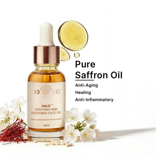 BiE Halo Saffron Face Oil - Brightens Skin,Targets Pigmentation & Wrinkles (30 ml)