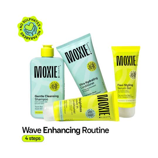 Moxie Beauty Wavy Routine Shampoo Serum Gel Wavy Hair (4 Pcs)