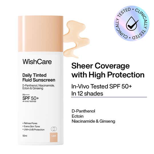 WishCare Daily Tinted Fluid Sunscreen SPF50PA++++ - L104 (50 ml)