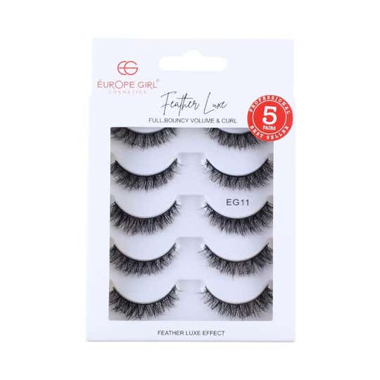 Europe Girl Feather Luxe Eyelash Set - Eg Lash-11 (5-Pair)