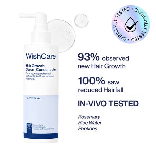 WishCare Hair Growth Serum Concentrate with Redensyl In Vivo Tested Boosts Hair Growth (100 ml)