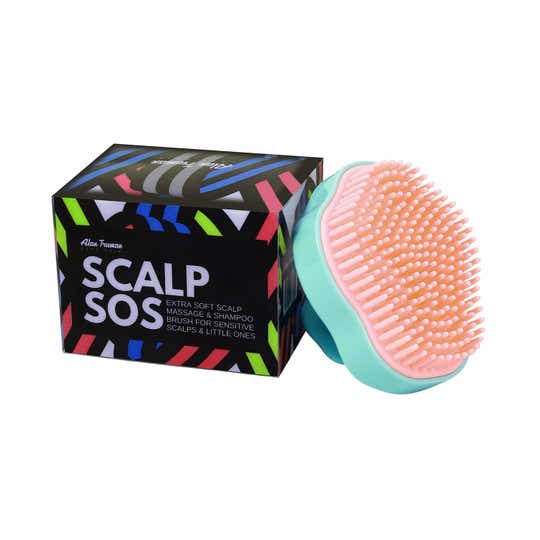 Alan Truman Super Soft Shampoo and Scalp Massage Brush - Green and Pink (1 pc)