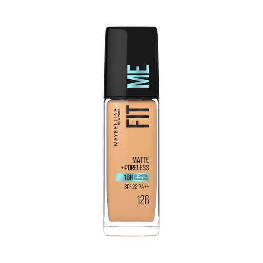 Maybelline New York Fit Me Matte + Poreless Liquid Foundation SPF 22 - 126 Light Pecan (30ml)
