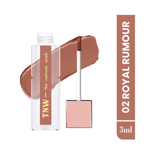 TNW The Natural Wash Comfy Matte Liquid Lipstick, Weightless, Hydrating - 02 Royal Rumour (3 ml)