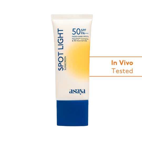 Asaya Spot Light SPF 50 Sunscreen PA++++, In-VIVO Tested for Pigmentation Acne Marks (50 g)