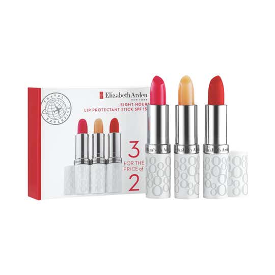 Elizabeth Arden Eight Hour Cream Lip Protectant Stick Spf 15 Trio Set - Honey Plum and Blush (3 Pcs)