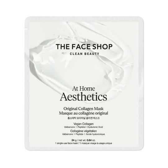 The Face Shop Collagen Sheet Mask with Peptide, Hyaluronic Acid & Niacinamide, Vegan Skincare(24 ml)
