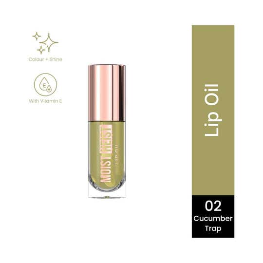 Swiss Beauty Moist Heist Lip Oil with Vitamin E & Mint Oil - 2 Cucumber Trap (4.8 g)