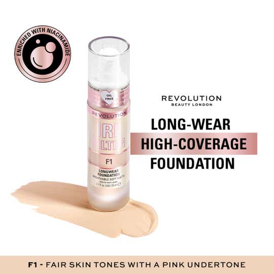 Makeup Revolution Irl Filter Longwear Foundation - F1 (23ml)