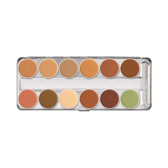 KRYOLAN Dermacolor Camouflage Creme Palette 12 Colors - Chennai1 (40 g)