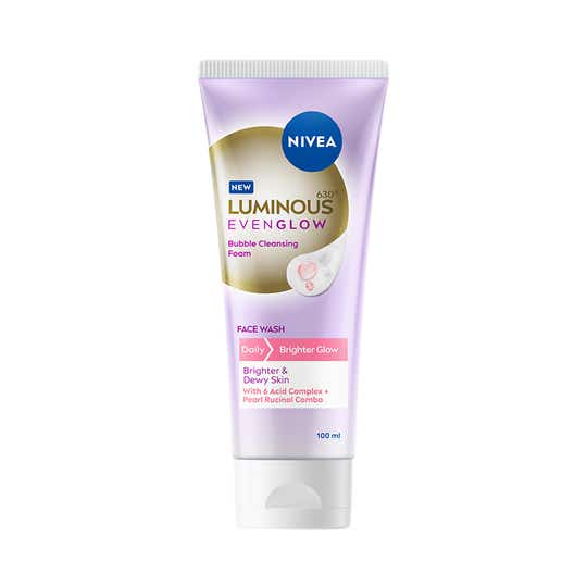 Nivea Luminous Even Glow Bubble Foam Face Wash (100 ml)