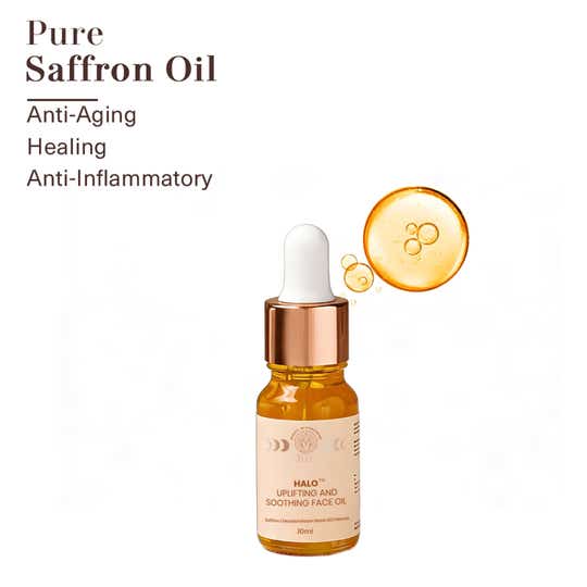 BiE Halo Saffron Face Oil - Brightens Skin,Targets Pigmentation & Wrinkles (10 ml)