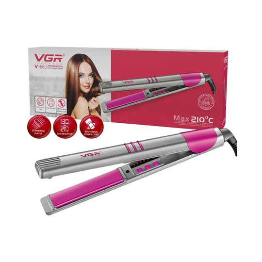 VGR V-580 Hair Straightener for women 5 Temp Settings 130C-210C Uniform Heat Tech