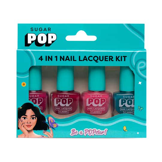 SUGAR POP 4 in 1 Nail Lacquer Kit - 03 Radiant Rainbow (4 pcs)