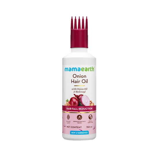 Mamaearth Onion Hair Oil For Hair Regrowth & Hair Fall Control (150ml)