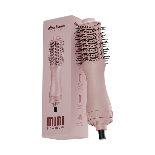 Alan Truman Mini Compact Blow Brush - Pink