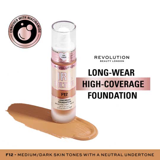 Makeup Revolution Irl Filter Longwear Foundation - F12 (23ml)