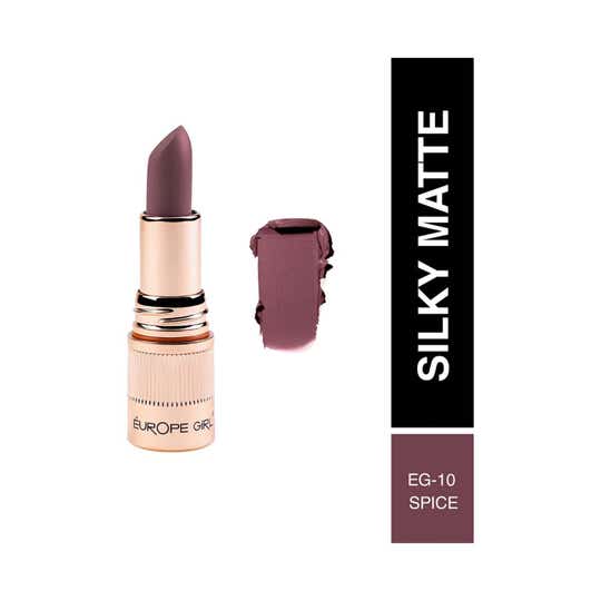 Europe Girl Silky Matte Long Lasting Lipstick - Spice Eg 10 (3 g)