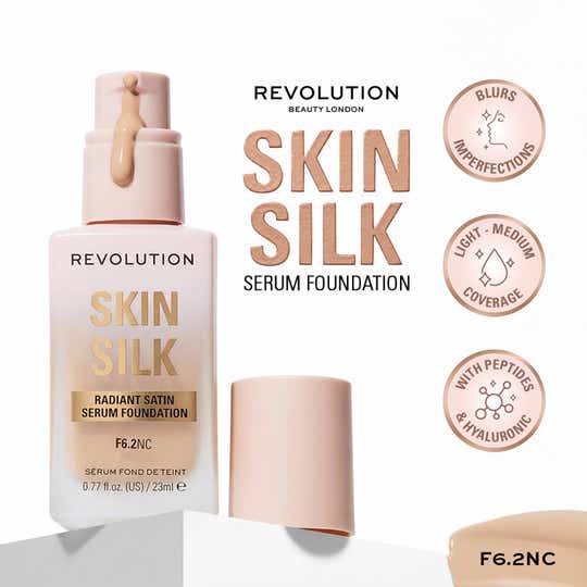 Makeup Revolution Skin Silk Serum Foundation - F6.2 NC (23 ml)