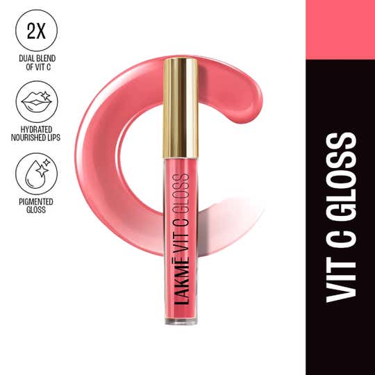 Lakme Superglowvit-C Gloss - Peachy Nude C2 (2.5 ml)
