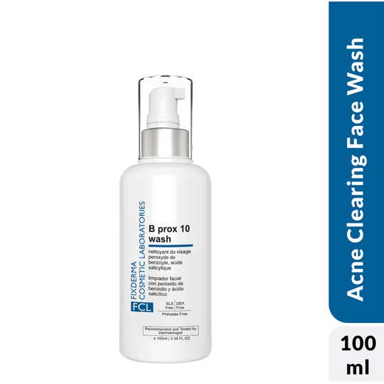FCL 2% Benzoyl Peroxide BProx 10 Wash For Acne Exfoliate Blackheads Controls Cleanser (100ml)