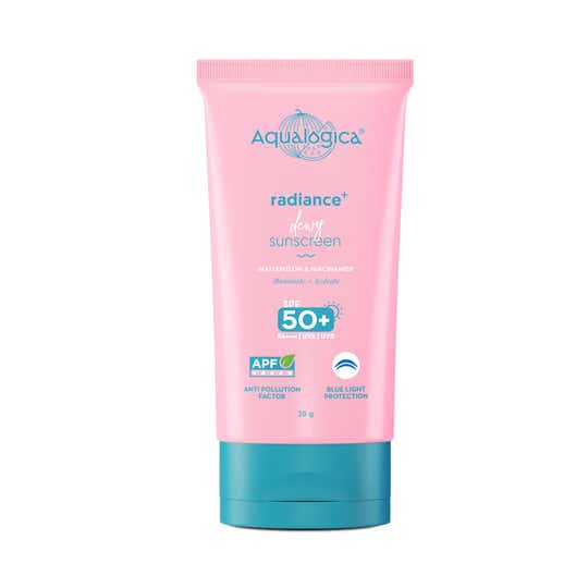 Aqualogica Radiance+ Dewy Lightweight Sunscreen Gel SPF 50+ PA+++ for Oily & Acne-Prone Skin (30 g)