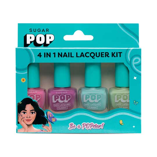 SUGAR POP 4 in 1 Nail Lacquer Kit - 04 Pastel Paradise (4 pcs)