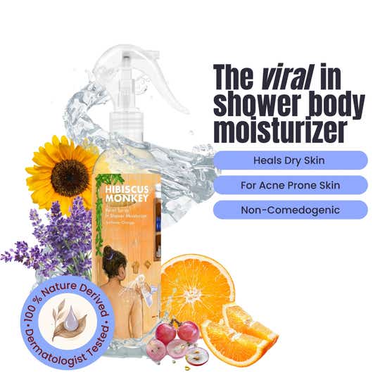 Hibiscus Monkey Sunflower Orange Velvet Spray In-Shower Body Moisturiser (250ml)