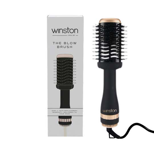 WINSTON Blow Drying Brush with Adjustable Temperature Setting 1200W - Black (1Pc)
