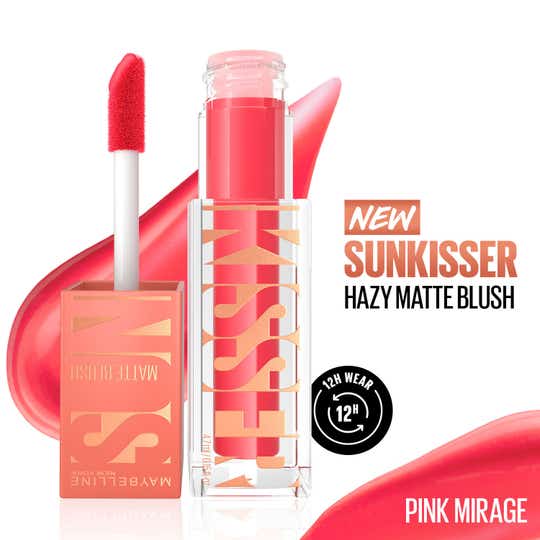Maybelline New York Sunkisser Hazy Matte Blush 12H Sunkissed Cheeks - Pink Mirage (4.7 ml)