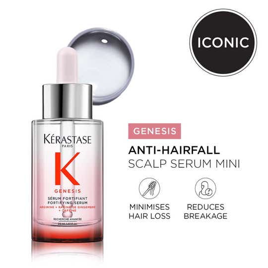 KERASTASE Genesis Anti-Hair Fall Daily Scalp Serum Mini with 1.5% Aminexil Ginger Extract (30 ml)
