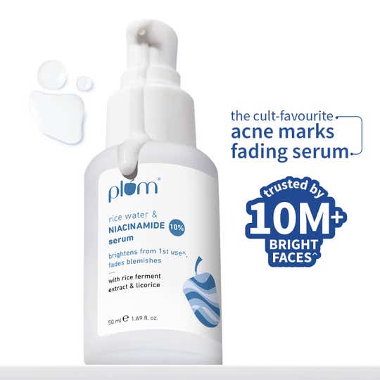 Plum Rice Water & 10% Niacinamide Face Serum (50 ml)