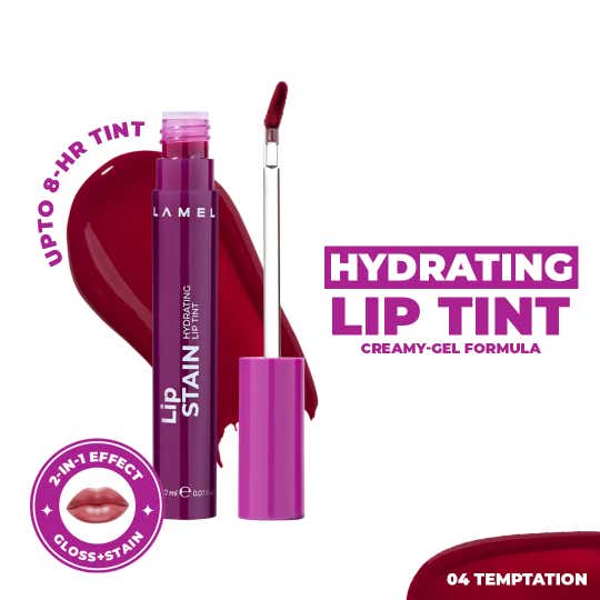 Lamel Lip Stain Hydrating Lip Tint - 04 Temptation (2.7 g)