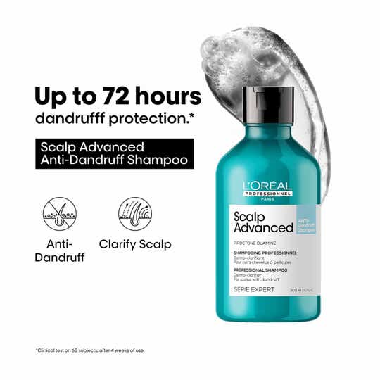 L'OREAL PROFESSIONNEL Scalp Advanced Anti-Dandruff Dermo-Clarifier Shampoo (300 ml) Removes Dandruff