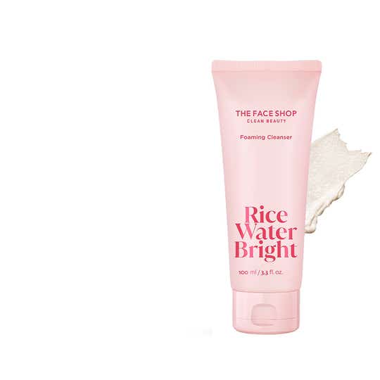 The Face Shop Rice Water Bright Foaming Cleanser - Best Korean Face Wash for Even Tone Skin (100ml)