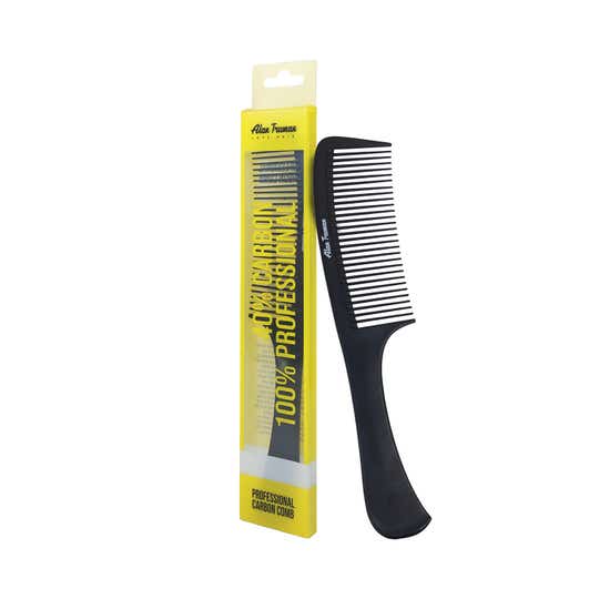Alan Truman CB-02 Wide Teeth Handle Carbon Comb (1 Pc)