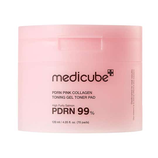 medicube PDRN Pink Collagen Toning Gel Toner Pad (120 ml / 70 Pads)